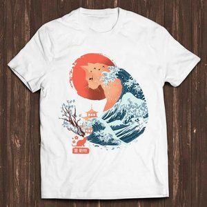 Cute Cat The Great Wave off Kanagawa Ramen Japanese Meme Gift